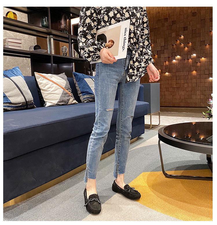 Korean Style Red Bean Women's Slip-On Flats - Versatile, Comfortable Shoes for Spring and Autumn