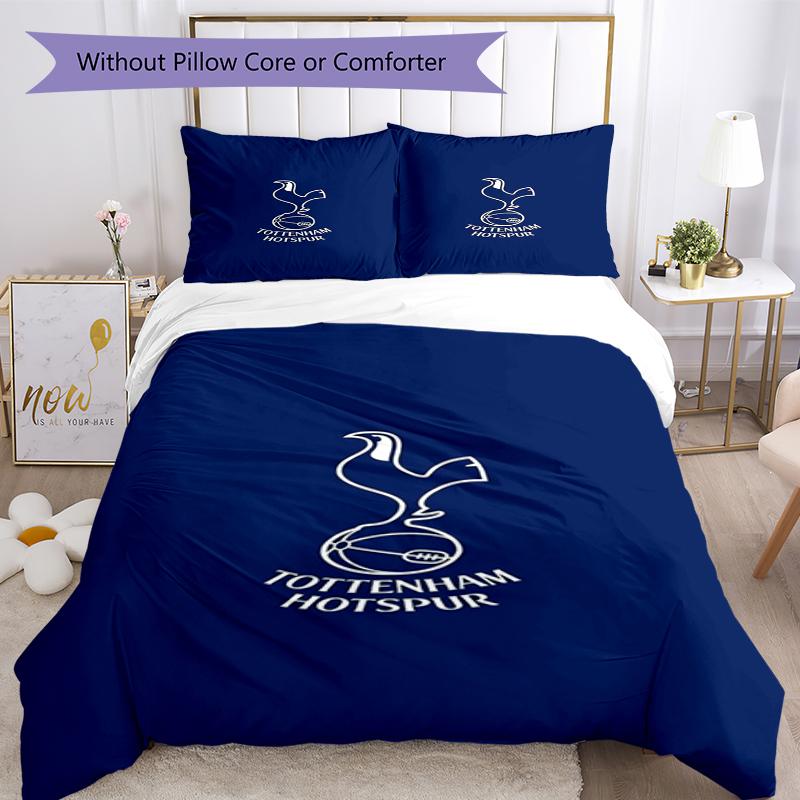 3-teiliges Tottenham Hotspur Bettwäsche-Set Bettbezug Verschluss Enthält 1 Bettbezug & 2 Kissenbezüge, Weich und Bequem für Alle Jahreszeiten.