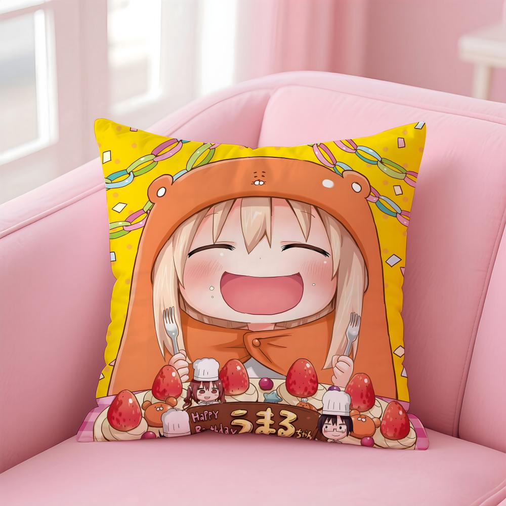 Anime H-Himouto! Umaru-chanS Cushion Cover Comfortable Reversible Pillow Cover Ideal for Car Sofa Bedroom & Beyond