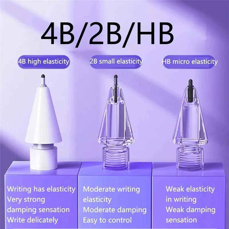 Stiftspitzen für Apple Pencil Pro 1./2. Gen Ersatz Kristall Diamant Spitzen 4B 2B HB für iPad Stift 2 1 Verschleißfeste Stylus Stift Spitzen