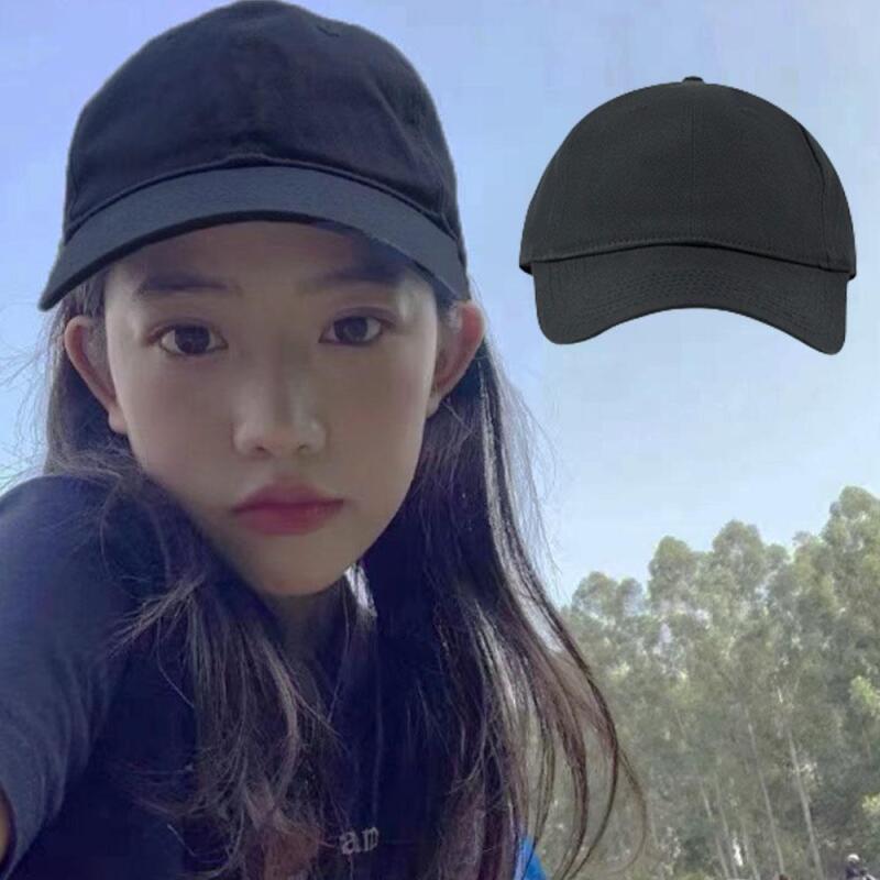 

Unisex casual adjustable size simple cap hat C6698_Black