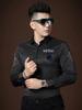 European Style High-End Bear Rhinestone Shirt Men's Fashion Casual Long-Sleeve Shirt 2025 New Autumn Collection