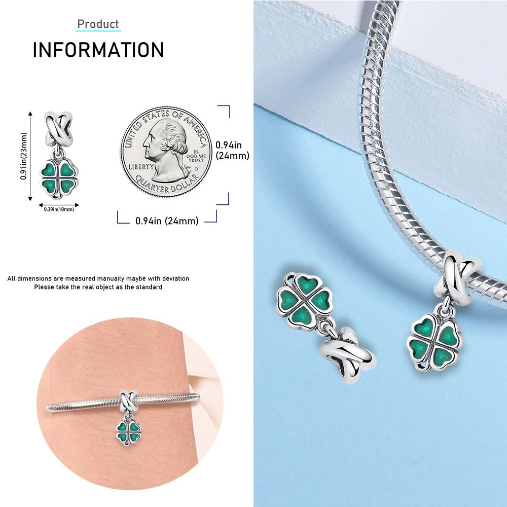 Green Copper Chameleon&Elf&Clover&Rose Pistol Dangle Charm Fit Diy Bracelet Jungle Style Jewelry