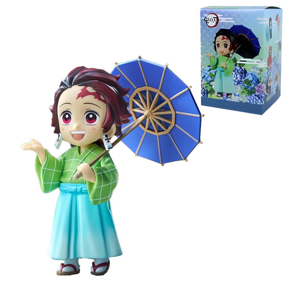 Demon Slayer Kimetsu No Yaiba Plum Rain Mystery Blind Box Tanjirou Nezuko Zenitsu Inosuke Collectible Toy Gift For Manga Lovers