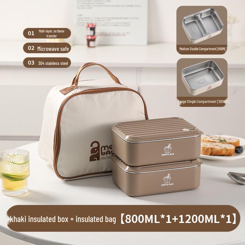 Large Capacity Microwaveable Stainless Steel Bento Lunch Box with Free Shipping