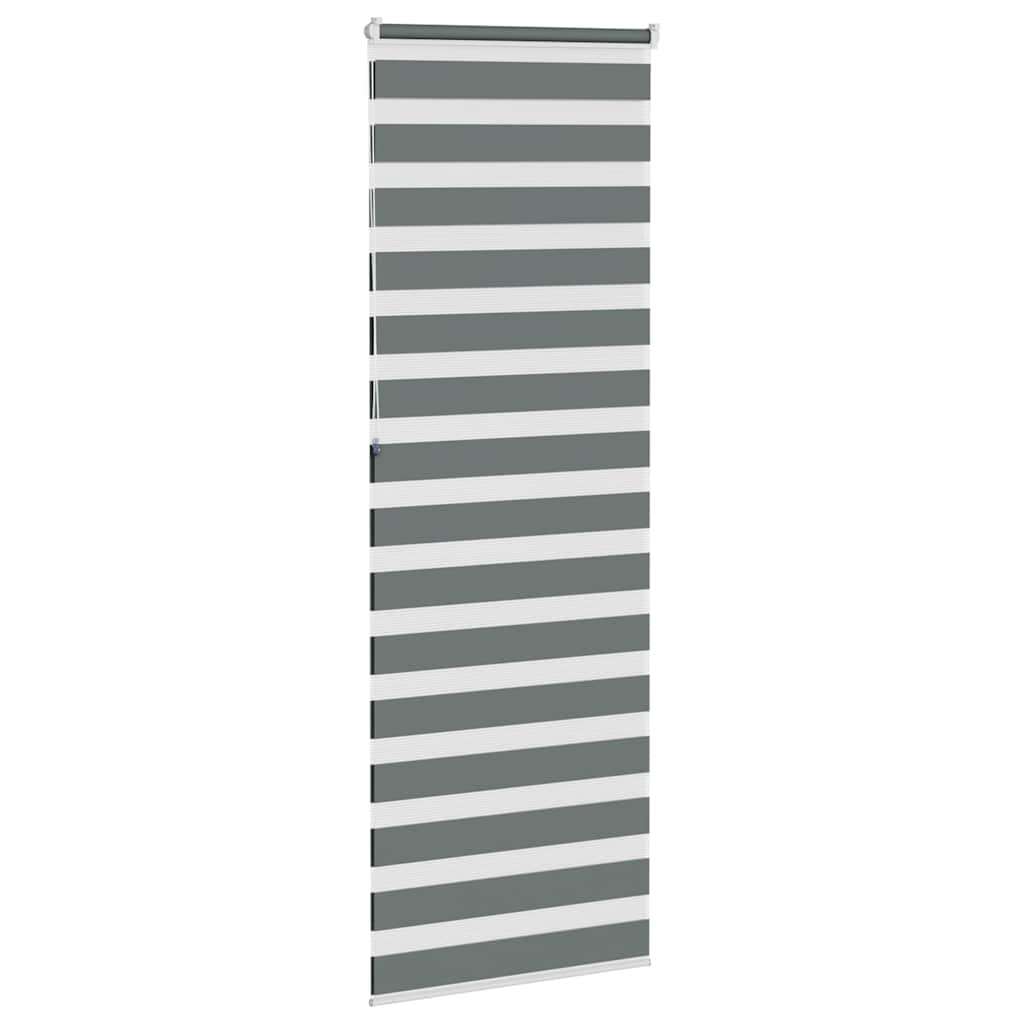Zebra Roller Blind, Dark Gray, Fabric Width 80.9 Cm, Polyester