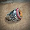 Eye of Veil Ring Handmade Resin Ring with Eye Design Waterproof Fading-Proof Adjustable Fit Vascular Details Ring