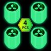 4PCS Luminous Car Tire Valve Cap Fluorescent Night Glowing Decor For Mitsubishi Mirage G4 DV5