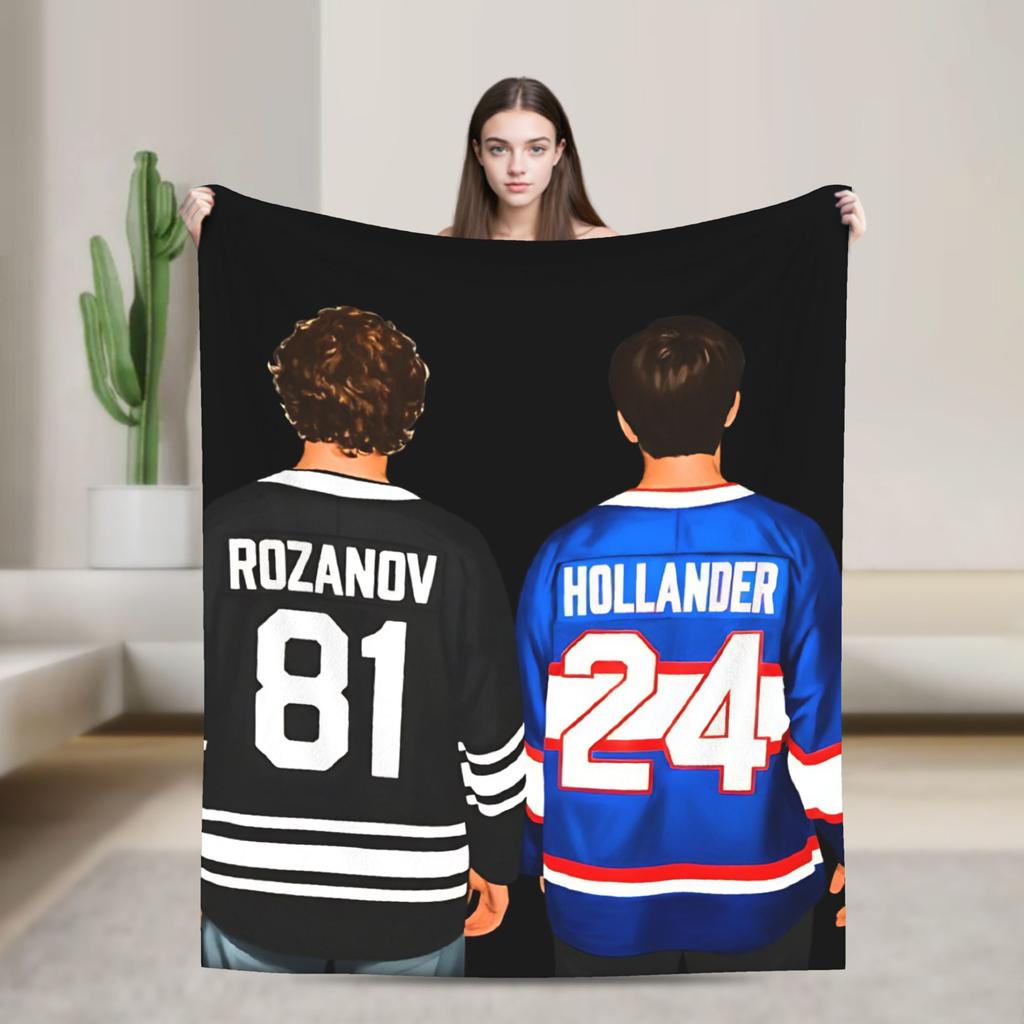 Heated Rivalry Knitted Blankets Cute Hollanov Flannel Throw Blankets Summer Air Conditioning Decoration Soft Warm Bedspreads