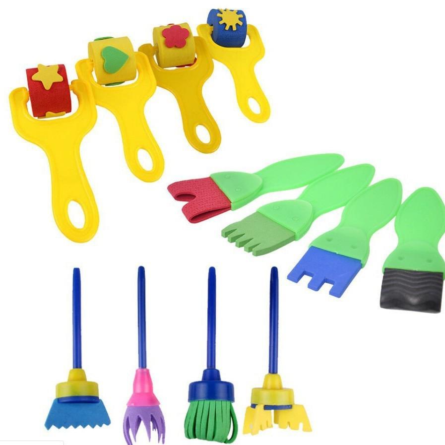 

18-Piece Children s Painting Sponge Set: Early Education Doodle & Brush Tools for Kindergarten