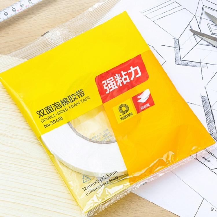 5 Roll Double-Sided Foam Tape Self-Adhesive Tape Easy to Use for School Office