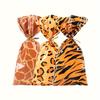 50 Pack Animal Print Gift Bags with Twist Ties - Giraffe, Leopard, Tiger Pattern Polypropylene Candy Bags for Party Favo