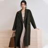 Fengxun Women's 100% Wool Double-Sided Long Coat FXMD82220