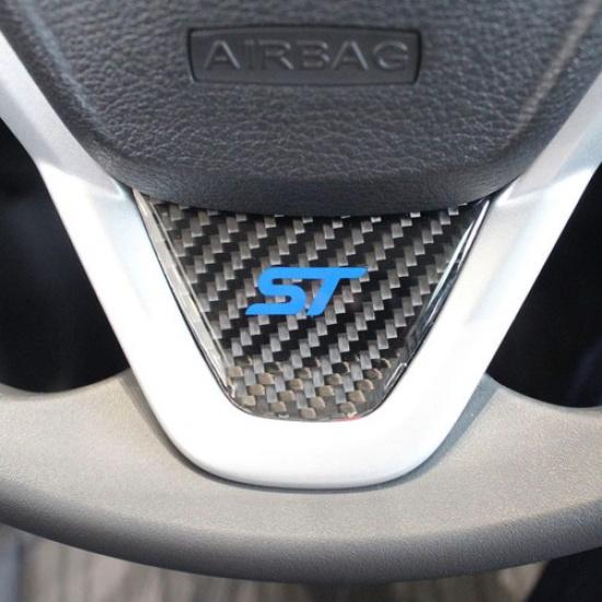 Luxury Carbon Fiber Car Steering Wheel Chin Sticker Trim For Ford ST MK7