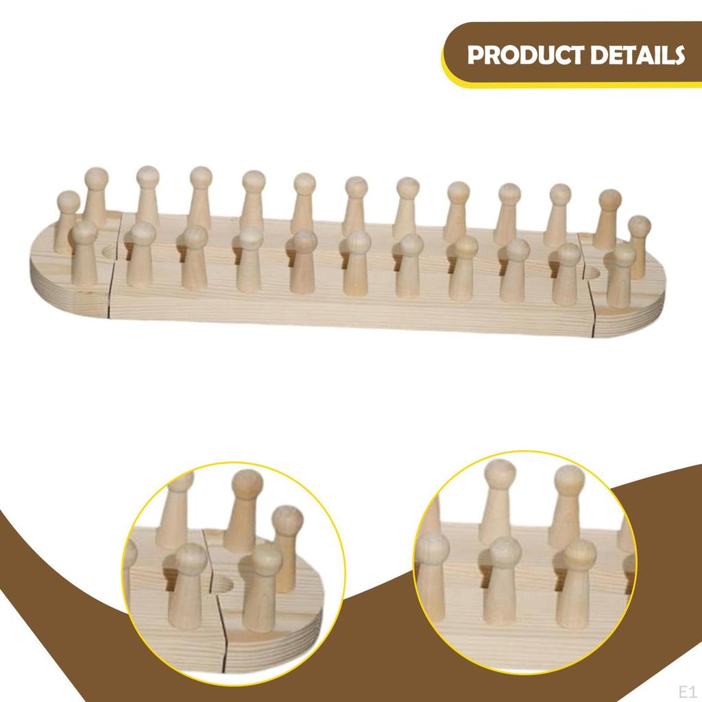 Blanket Loom for Chunky Yarn Hand Knitting Wooden Solid Wood DIY Throw Blankets Scarves