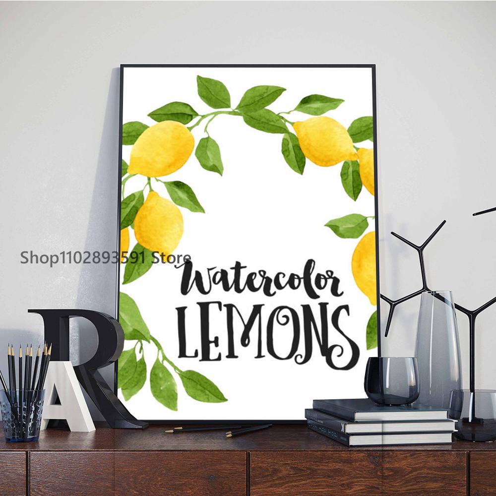 1ks La Dolce Vita Citronový Plakát Papírový Tisk Domácí Ložnice Vstup Bar Kavárna Umělecká Malba Dekorace