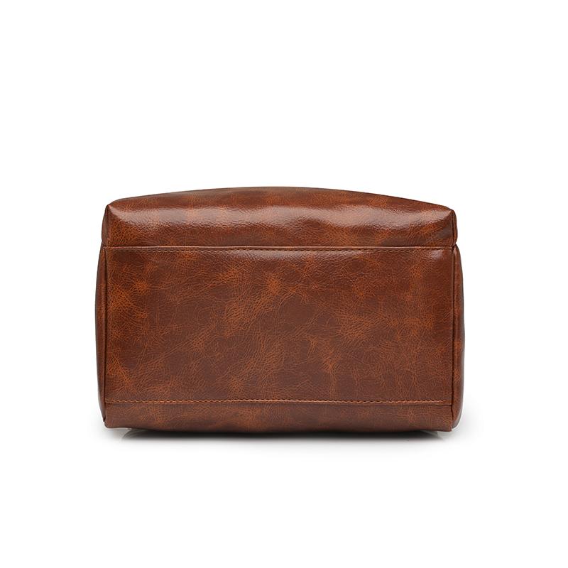 Women's Large Capacity Backpack Soft Leather Student Schoolbag Travel Backpack Multifunctional Shoulder Bag