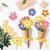 24Pcs DIY Flower Bouquet Craft Kit for & Mother's Day - Includes Colorful Paper Flowers, Cards - Ideal for Teacher Appreciation