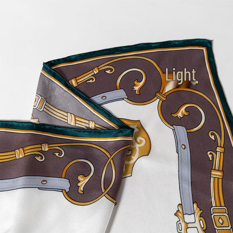 Hengyuanxiang British Carriage 100% Silk Square Scarf