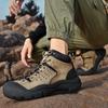Men's Winter Outdoor Hiking Shoes, Thick-Soled, Non-Slip, Closed-Toe, Large Size 46