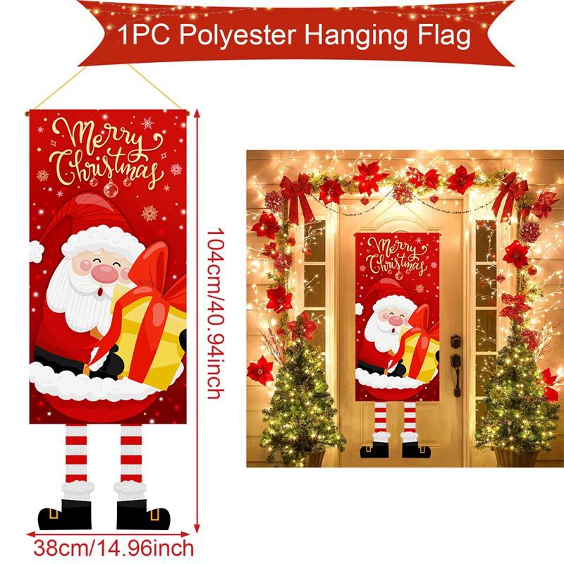 Christmas Hanging Flag Merry Christmas Decorations For Home 2025 Christmas Gifts Christmas Ornaments Navidad Xmas New Year 2026