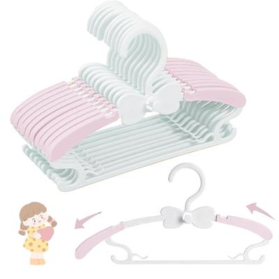 Wieszaki na ubrania dla niemowląt, 11-14,5" Regulowane wieszaki dla dzieci do szafy noworodkowej, wieszak dla niemowląt na spodnie dla małych dzieci, wieszak na ubrania dla chłopców i dziewcząt do pokoju dziecięcego