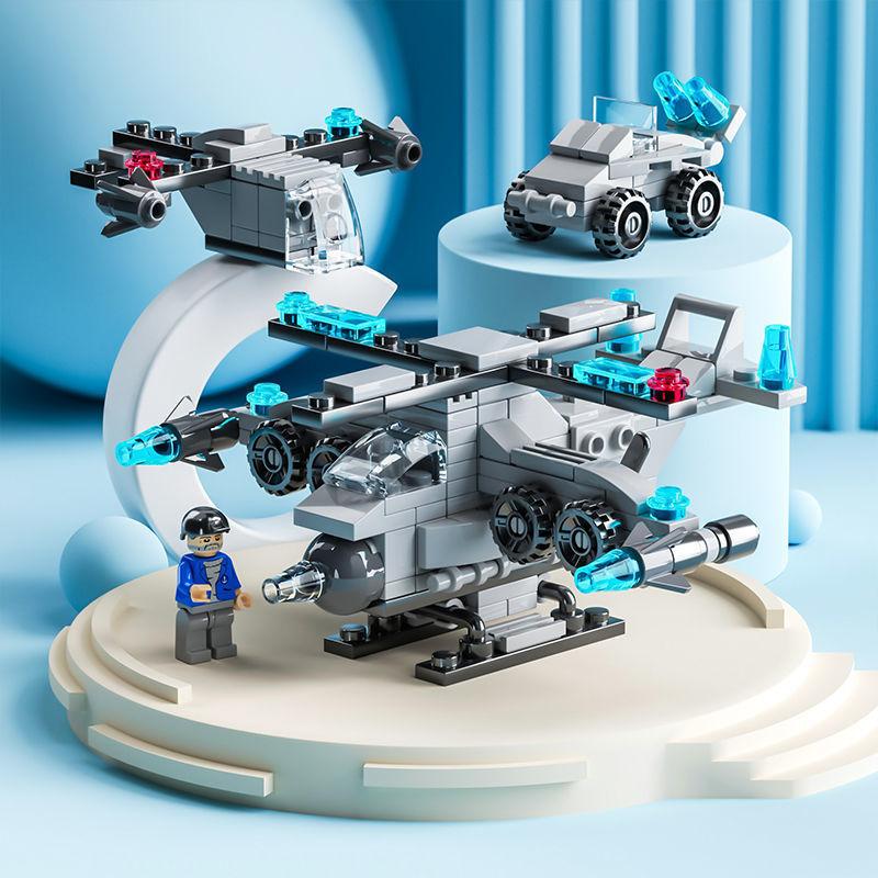 

Мини-пожарная машина с мелкими частицами, полицейская машина, детские игрушки-головоломки, военные строительные блоки, сборка для мальчиков бездна