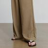 Chuyu Women's Textured Elastic Waist Wide-Leg Casual Pants