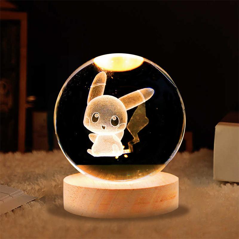 Crystal Ball Night Light With Deer Glass Material Resin Craft Gift Unique Novelty