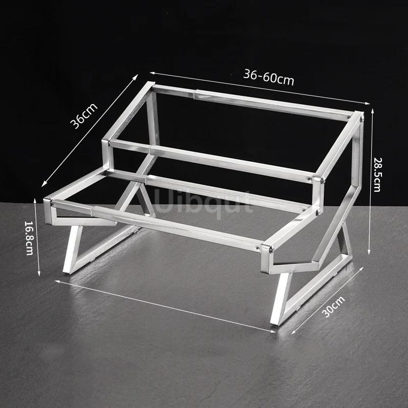 GN pan rack Retractable Seasoning Holder Bracket Stainless Steel Spice Rack Kitchen Seasoning Container Box Holder tray basin