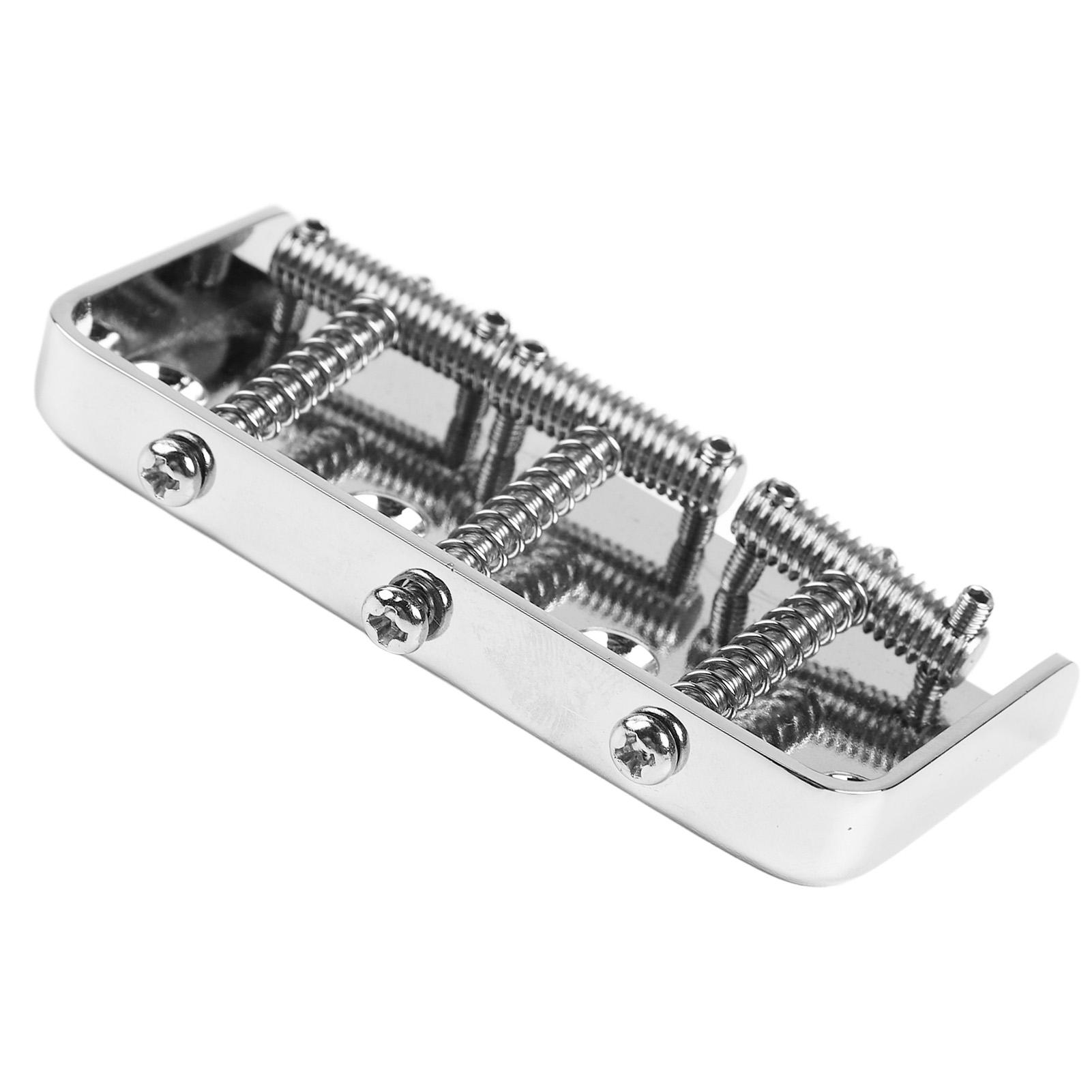 Металлический бридж для бас-гитары Хромированный Металлический Высокая Твердость Бесшумный Бридж для Электрогитары для Замены
