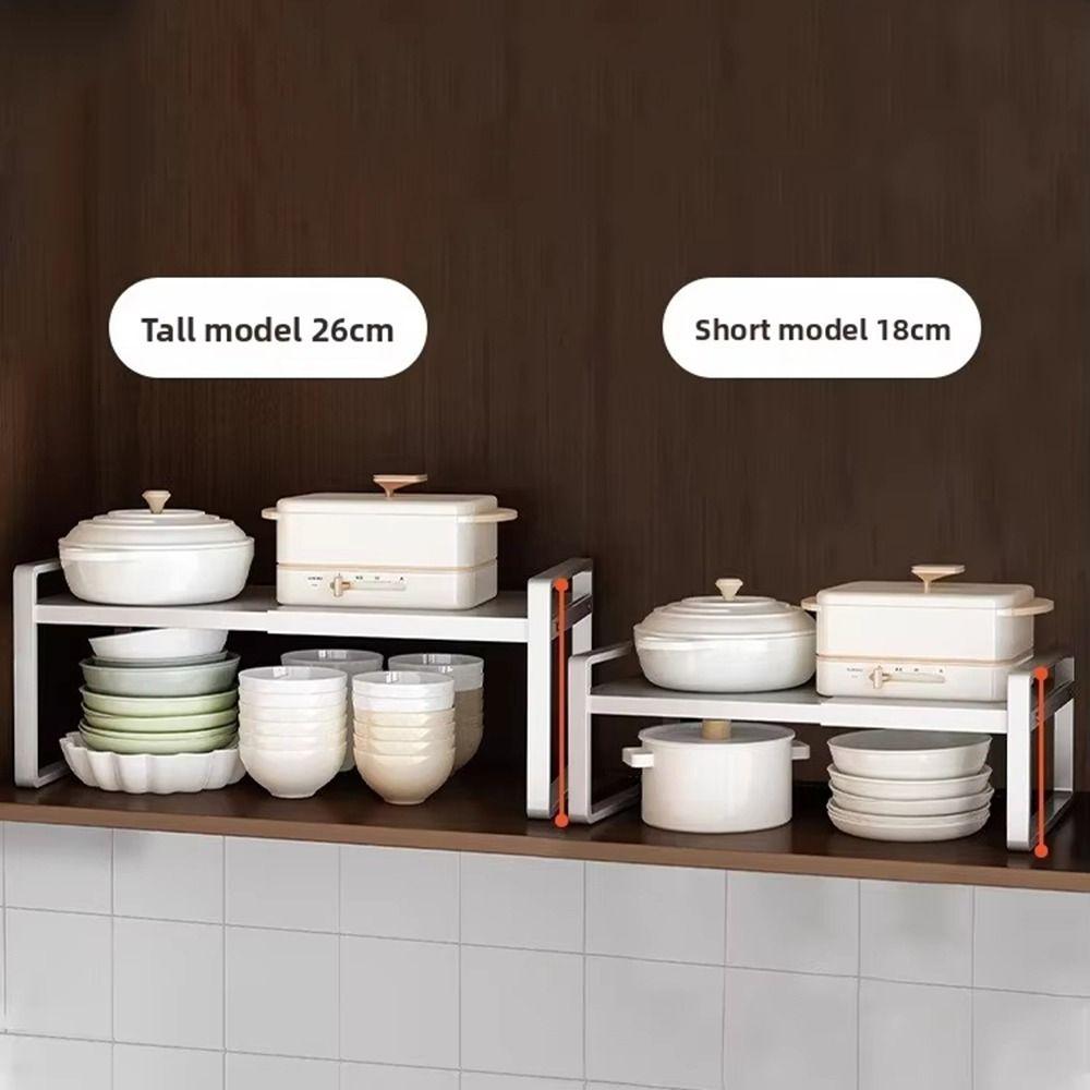 Expandable Adjustable Kitchen Organizer Space Saving Retractable Cabinet Shelf  Cabinet Internal