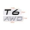 3D Metal T5 T6 AWD Logo Zadní kufr Nálepka s odznakem na zadní dveře pro XC60 XC90 S60 S80 S60L V40 V60
