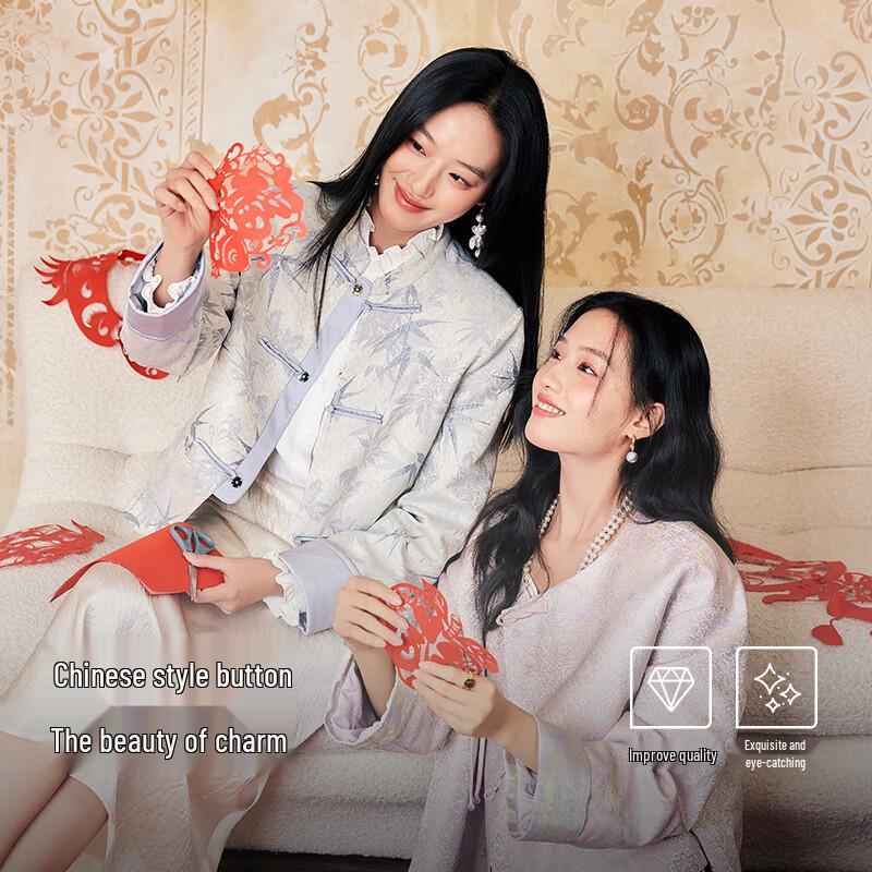 

Женский элегантный пиджак для поездок на работу с контрастными манжетами L