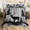 Forest Deer Duvet Set 3D Animal Digital Printing Bedding Set Bedroom Room Decoration