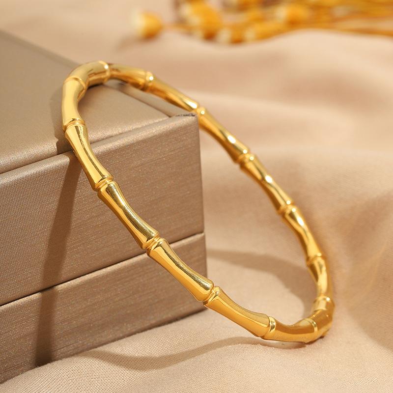 Titanium Steel Bracelet, Simple Bamboo Bracelet, High-end and Versatile Bracelet for Girls