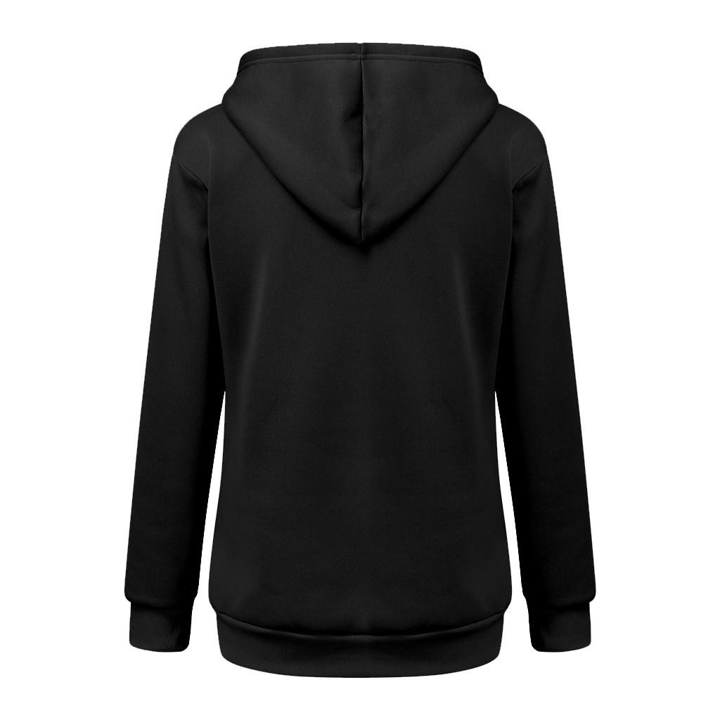 Women’s Sweatshirt Pouch Hood Tops Carry Breathable Pullover Blouse