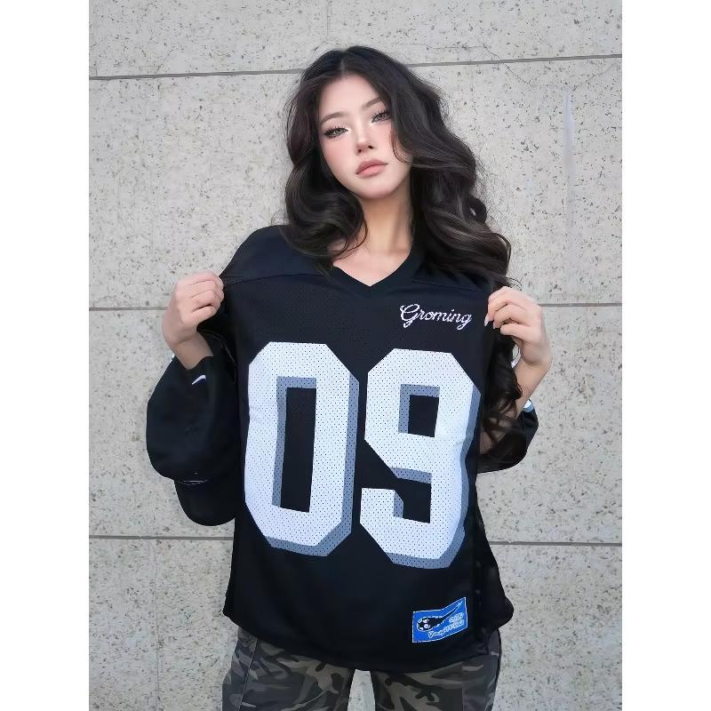 Modisches 3D-bedrucktes atmungsaktives schnell trocknendes V-Ausschnitt Kurzarm-T-Shirt Damen Sommer Amerikanischer Stil Übergröße