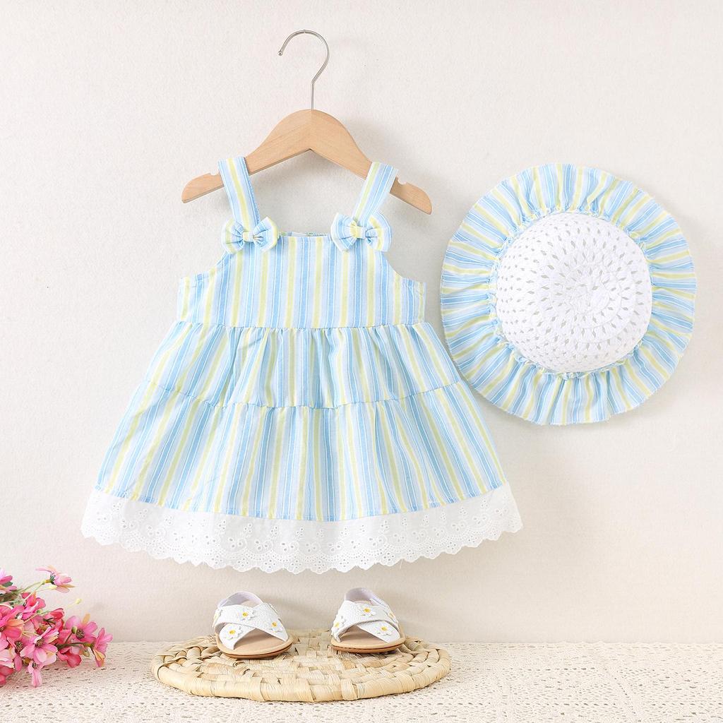 1753 Summer Fashion Baby Girls Sling Dress - Trendy Children's Clothing