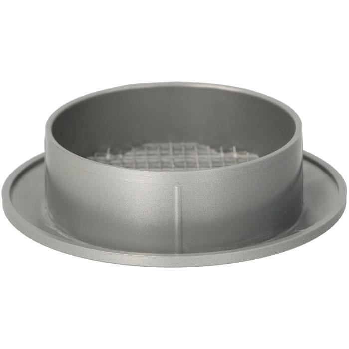 Grille D'aération - KOTARBAU - Rond - Argent Satin - Diamètre 60 Mm - Moustiquaire
