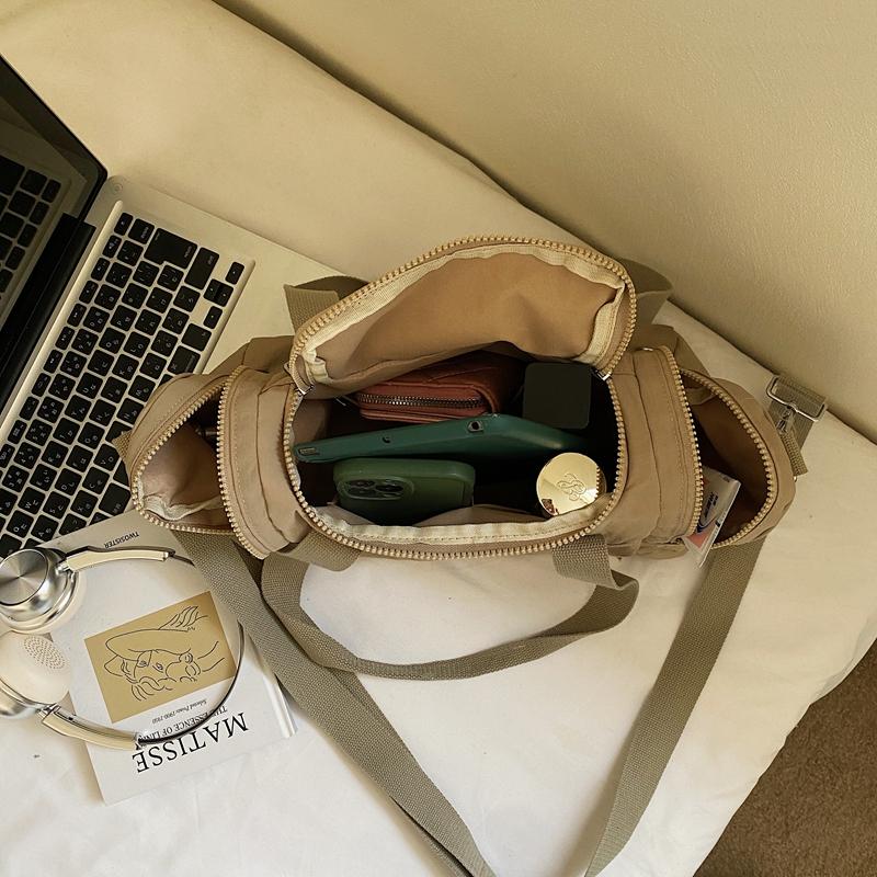 Waterproof Travel Bag Women's Shoulder Bag Solid Color Large Capacity Crossbody Bag
