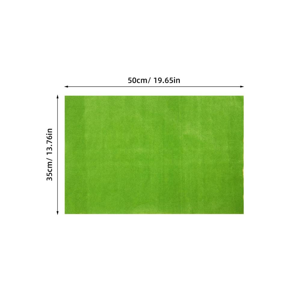 LEDMOMO Artificial Grass 3mm for DIY Miniature Model and 50x35cm Mat, Lightweight, Thick, Reusable, Decoration, Gardens, Trains, Dollhouses, More,