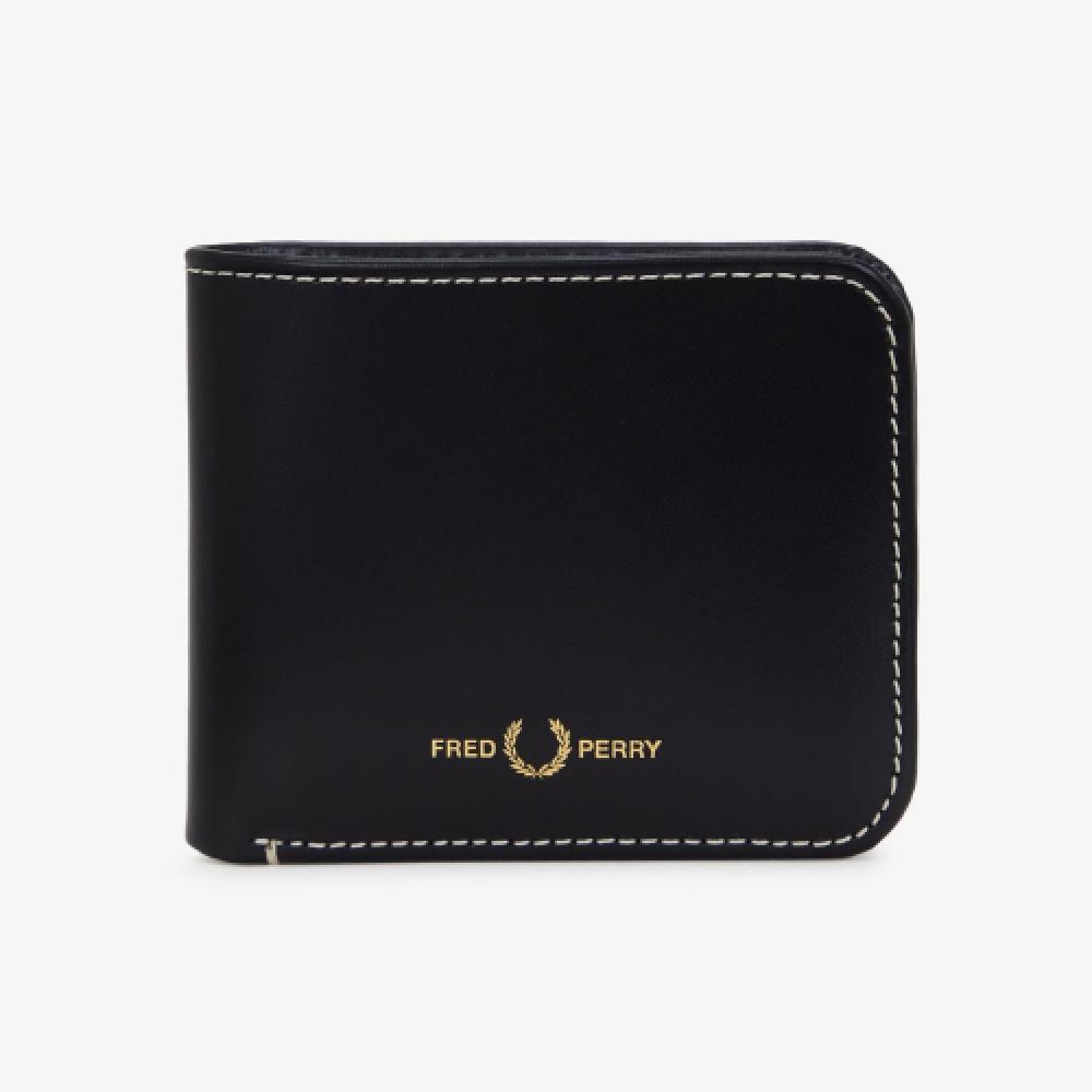 

Fred Perry Box Leather Billfold Wallet Black Cfpu2438295 102 Free