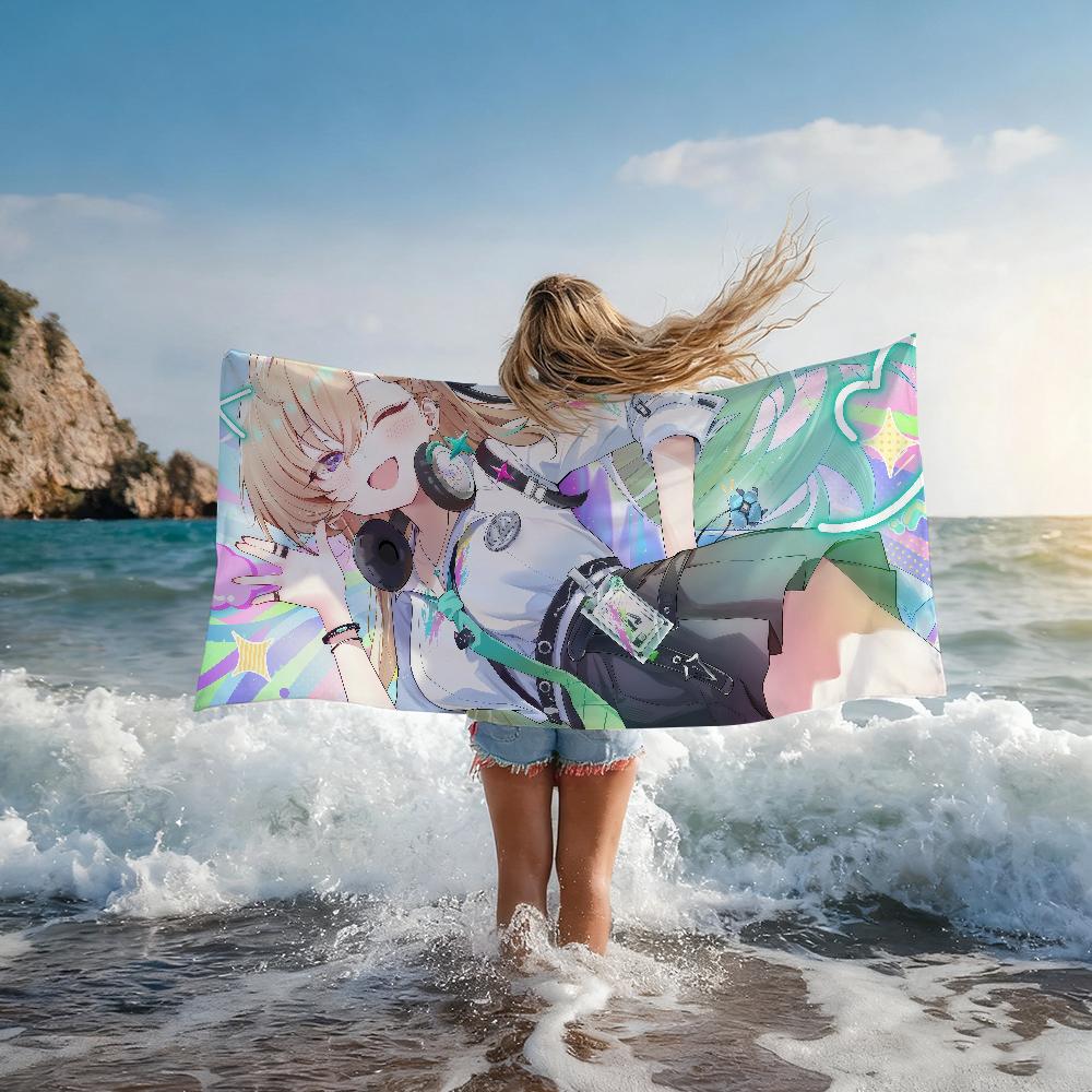 Jeu Lynae Wuthering Waves Serviette Séchage Rapide Serviettes de Plage Conviennent Pour Piscines Camping Yoga et Salle de Sport