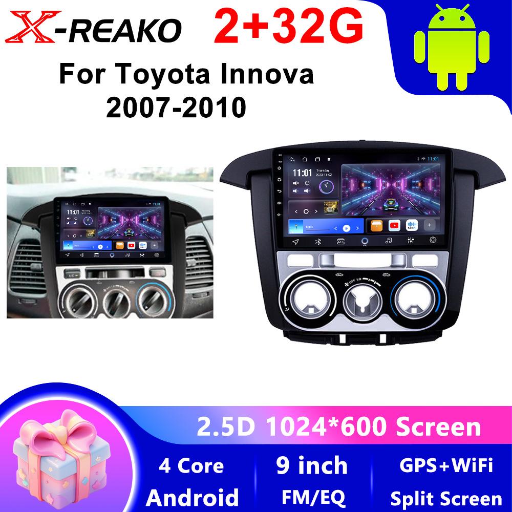 X-REAKO Car Video Player for  Toyota Innova 2007-2010 GPS Navigation Built-in Dsp Carplay Autoradio Android Head Unit