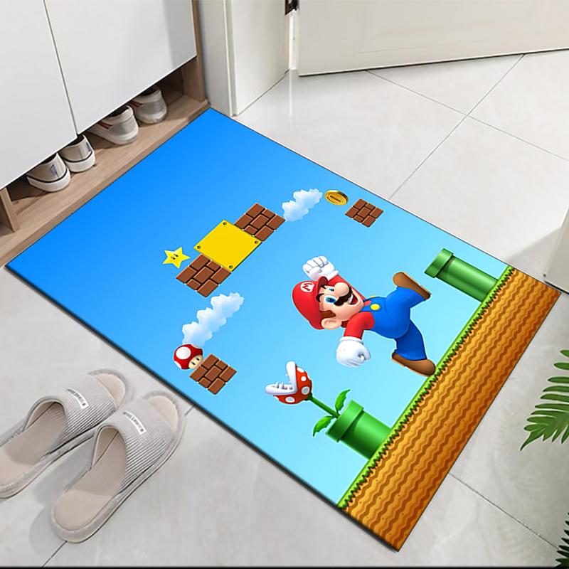 Mario Printed Carpetrugfor Office Chair Living Room Bedroom Kitchen Room Decor Gifts