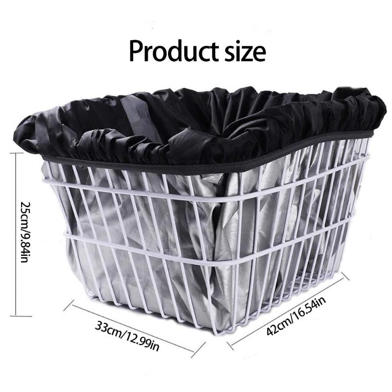 Resistant Cycle Basket Cover Exterior Defense Against Rain Ice Dirts Polyester Reflective Strips For Foot Safety