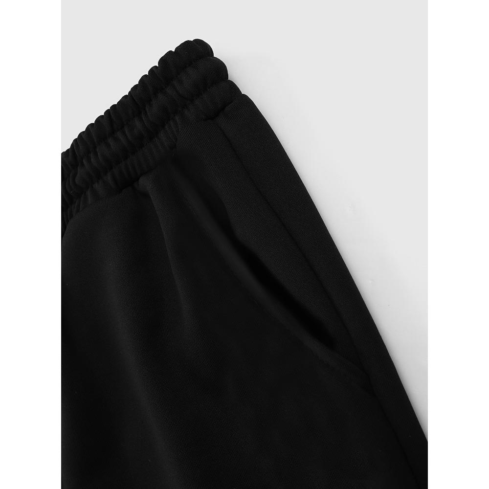 Retro Alkalmi Sportnadrág Betűs és Csillagos Mintás Nyomtatással Férfi Zsinóros Széles Szárú Alkalmi Nadrág Tavaszi és Őszi Fit Férfi Nadrág
