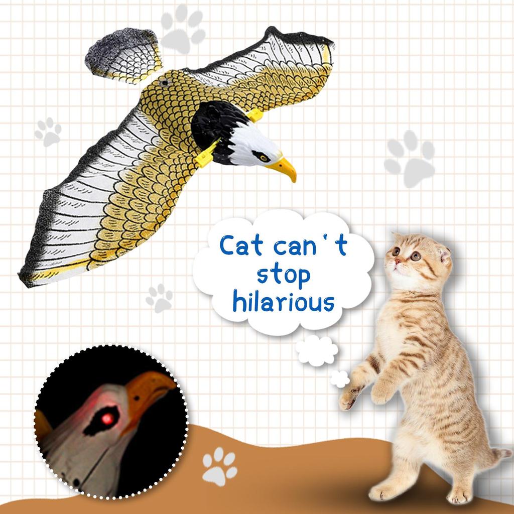 Cat Dog Toy Eagle Parrot Luminous Music Hanging Line Eagle Hanging Toy Flying Eagle Bird Rod Li L1P9