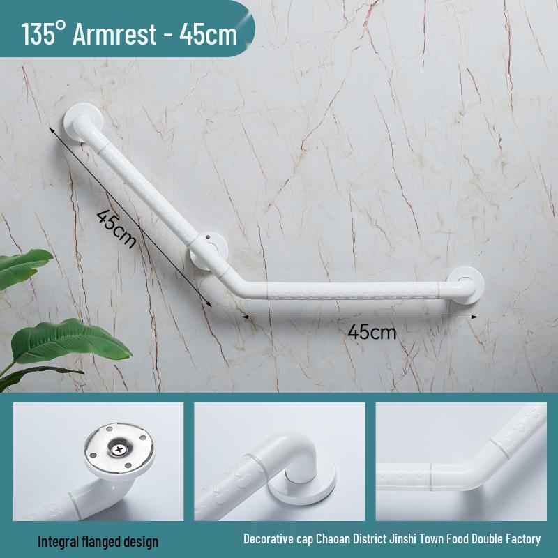 Anti-Slip L-Shaped Bathroom Handrail for Elderly and Disabled - Toilet Safety Handle